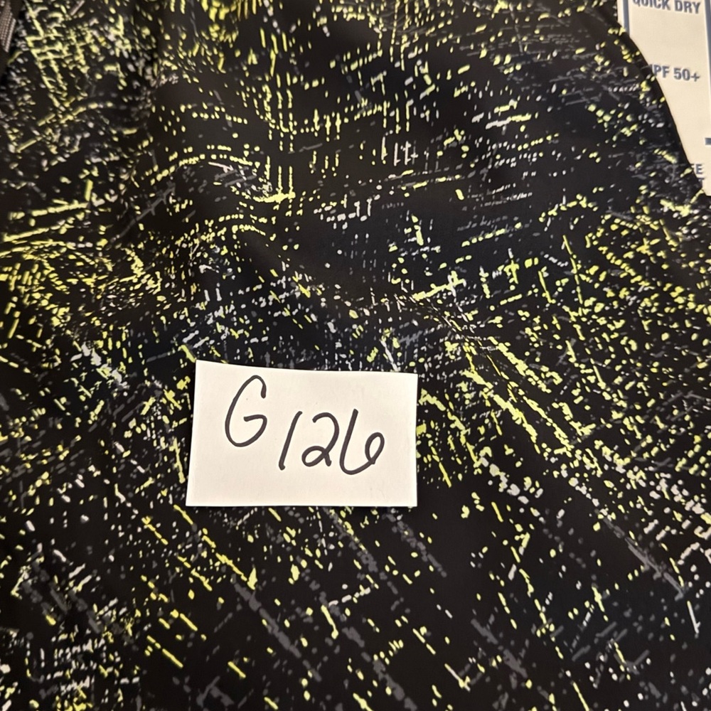 G-126 Men’s George NWT Black & Green Elastic Waist Lined Swim Trunks Size 32/34 - Picture 15 of 15